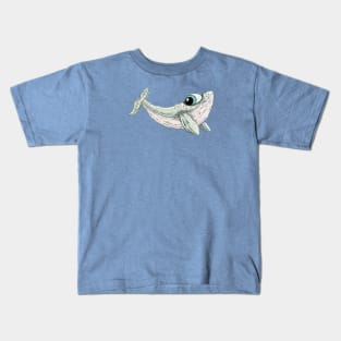 Side eye whale Kids T-Shirt